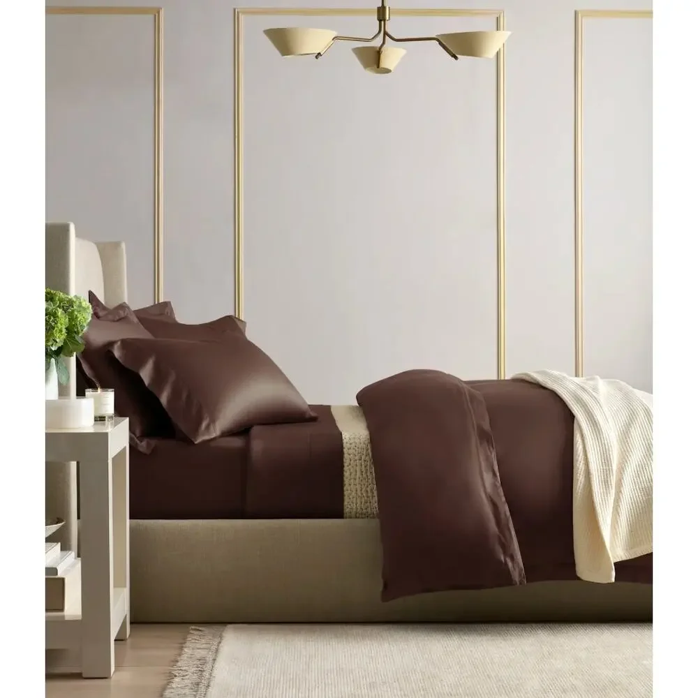 Quince Full/Queen Signature Giza Cotton Sateen Duvet Cover Espresso